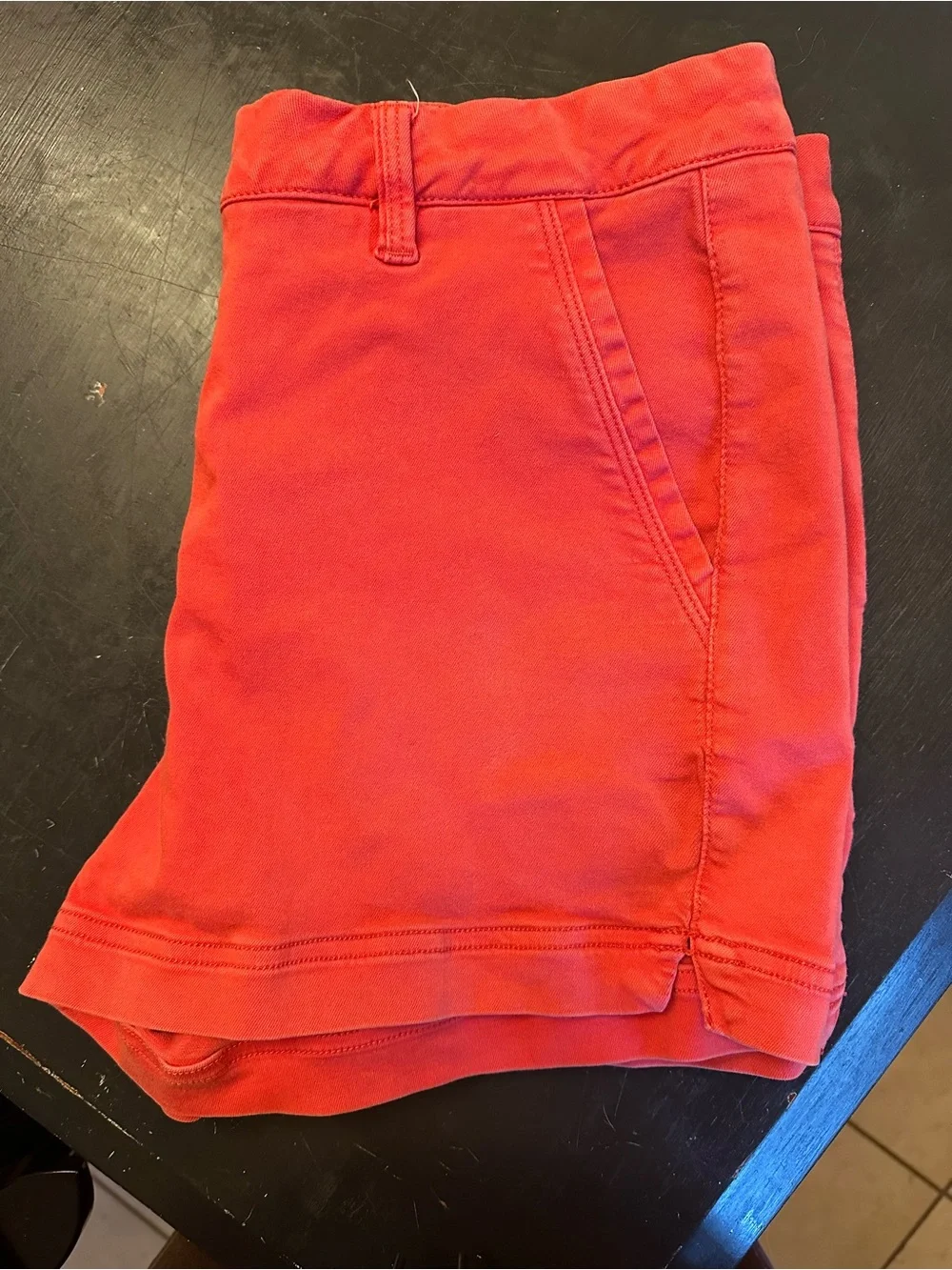 BKE Coral Pink High-Waist Shorts